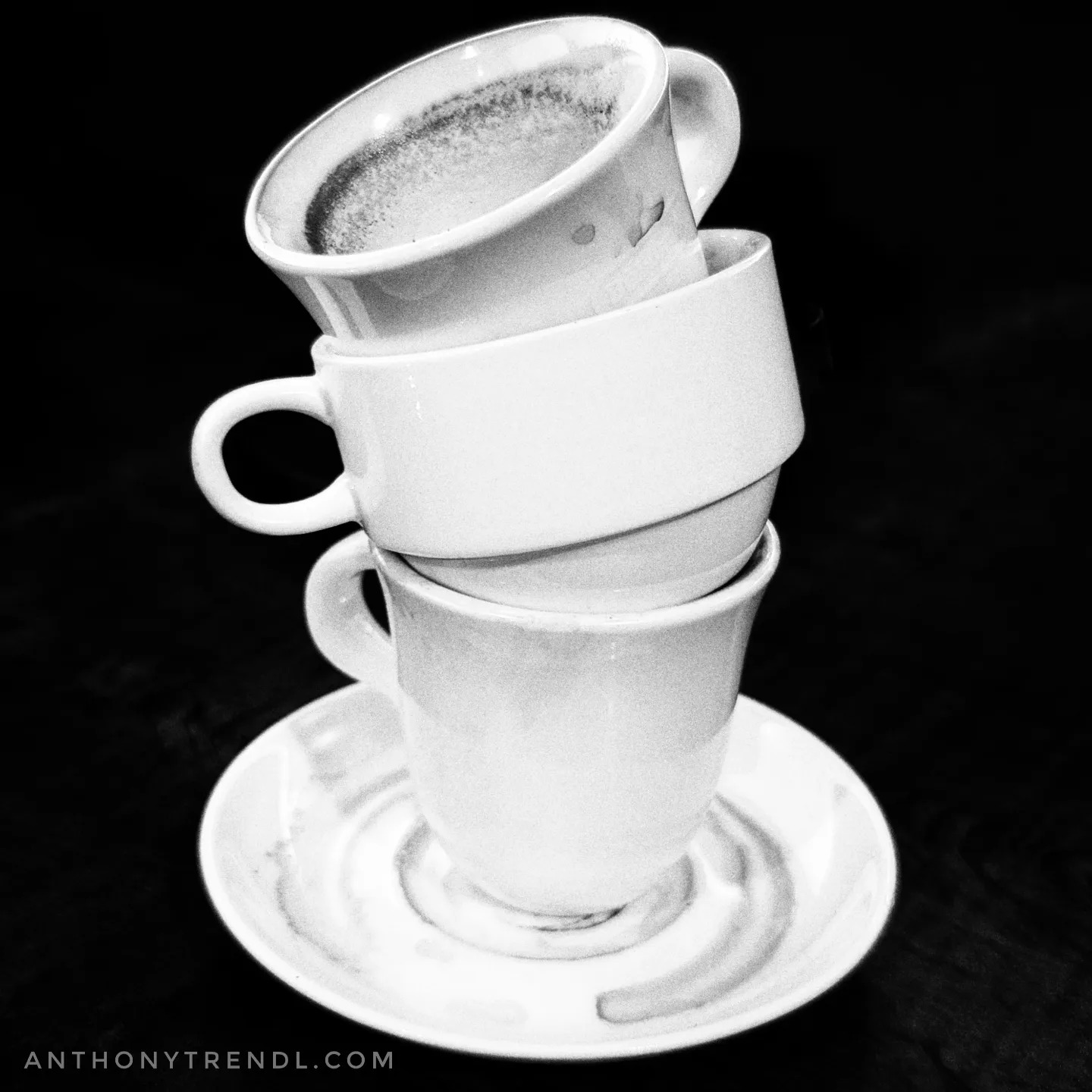 stacked espresso cups